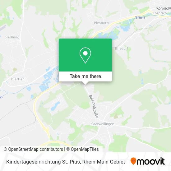 Карта Kindertageseinrichtung St. Pius