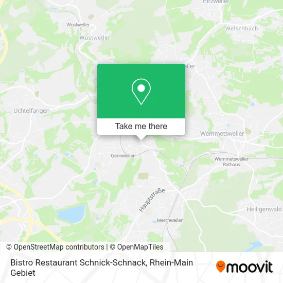 Карта Bistro Restaurant Schnick-Schnack