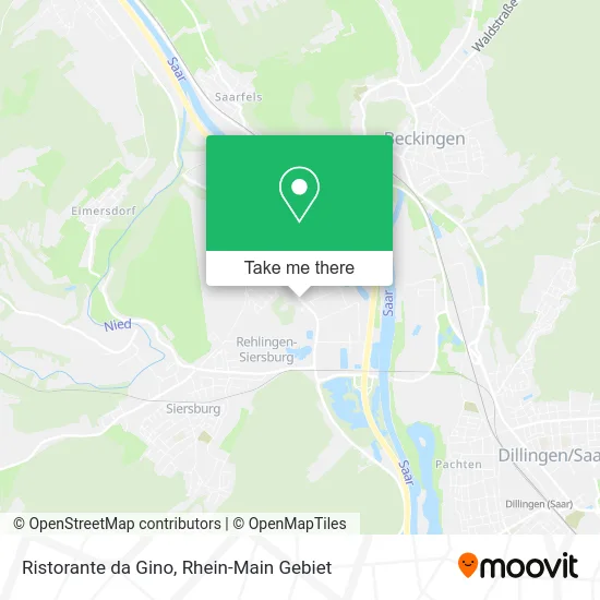 Карта Ristorante da Gino