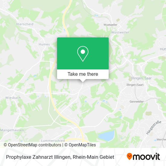 Карта Prophylaxe Zahnarzt Illingen