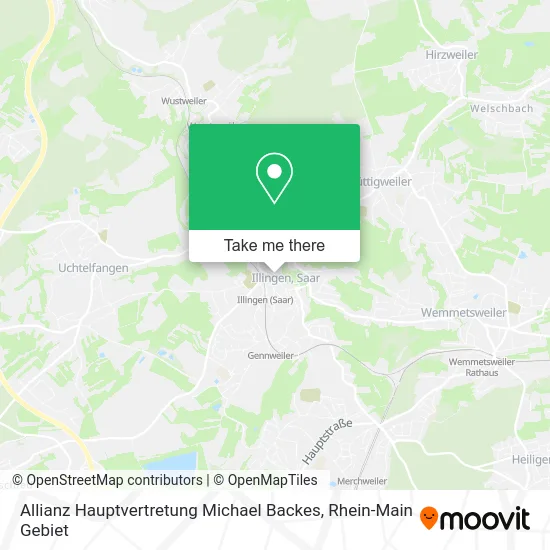 Карта Allianz Hauptvertretung Michael Backes