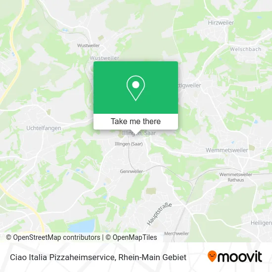 Карта Ciao Italia Pizzaheimservice