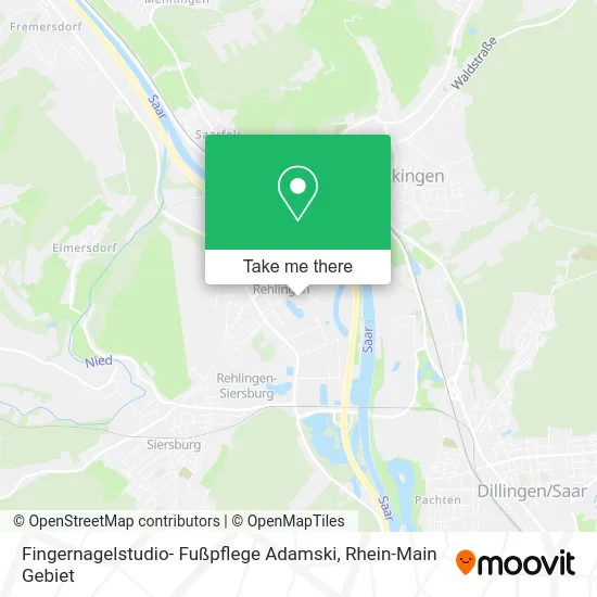 Карта Fingernagelstudio- Fußpflege Adamski