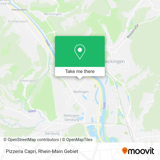 Карта Pizzeria Capri