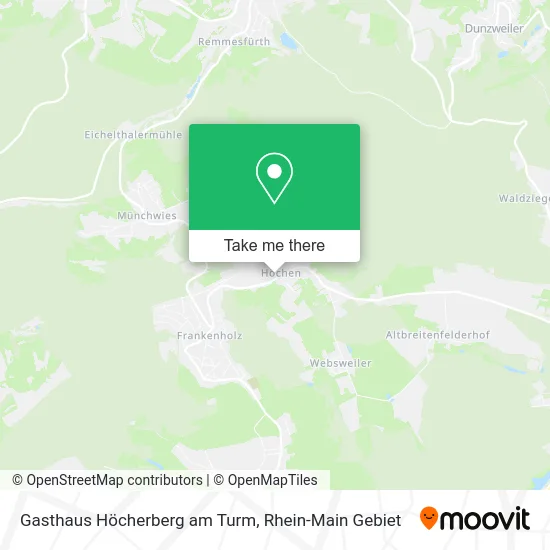 Карта Gasthaus Höcherberg am Turm