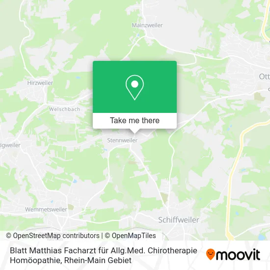 Карта Blatt Matthias Facharzt für Allg.Med. Chirotherapie Homöopathie