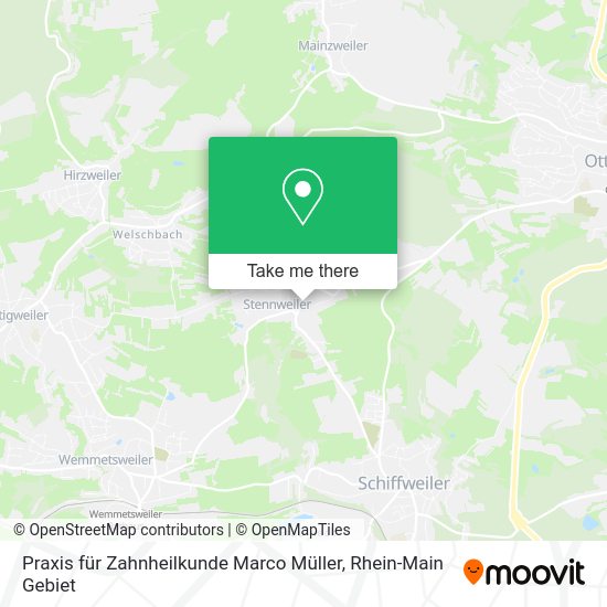 Карта Praxis für Zahnheilkunde Marco Müller
