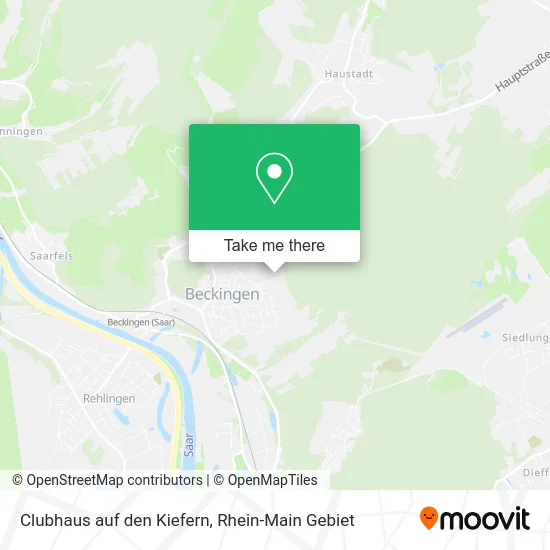 Карта Clubhaus auf den Kiefern