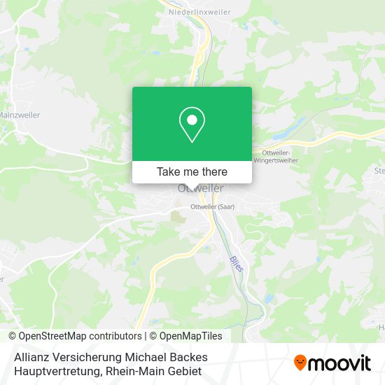 Карта Allianz Versicherung Michael Backes Hauptvertretung