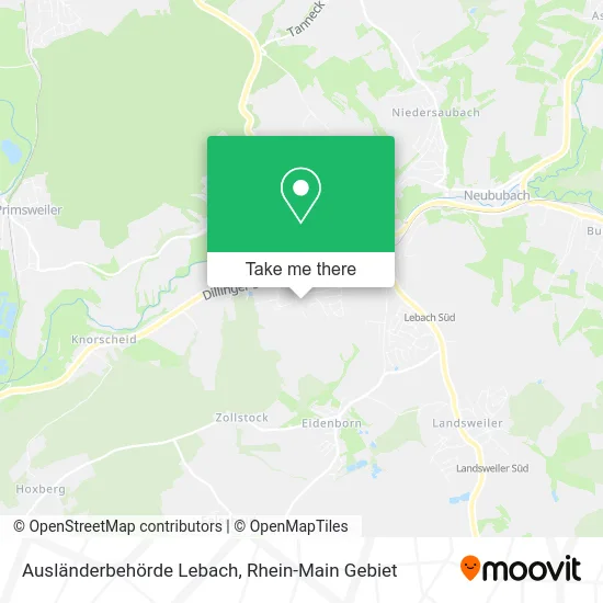 Карта Ausländerbehörde Lebach