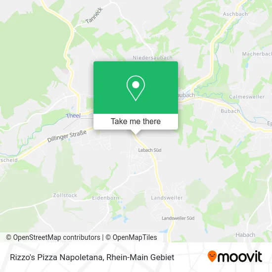 Карта Rizzo's Pizza Napoletana