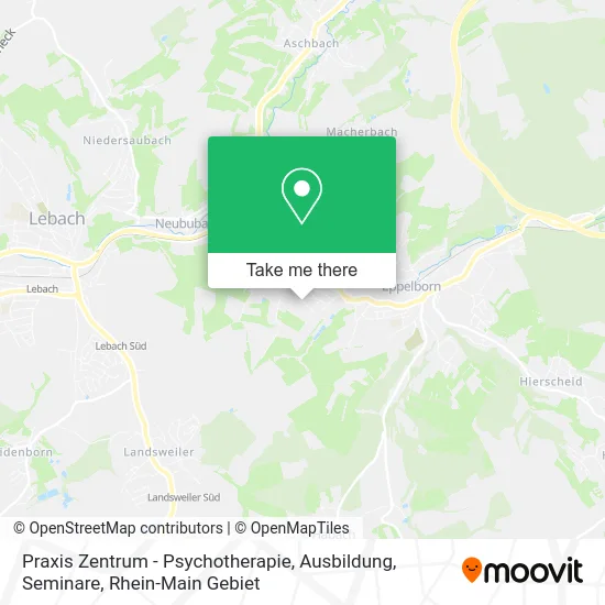 Карта Praxis Zentrum - Psychotherapie, Ausbildung, Seminare