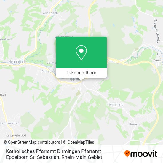 Карта Katholisches Pfarramt Dirmingen Pfarramt Eppelborn St. Sebastian