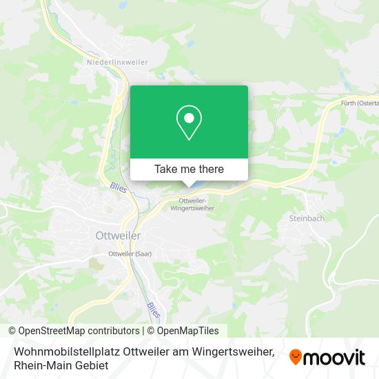 Карта Wohnmobilstellplatz Ottweiler am Wingertsweiher