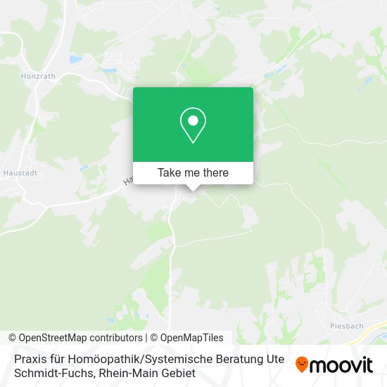 Карта Praxis für Homöopathik / Systemische Beratung Ute Schmidt-Fuchs