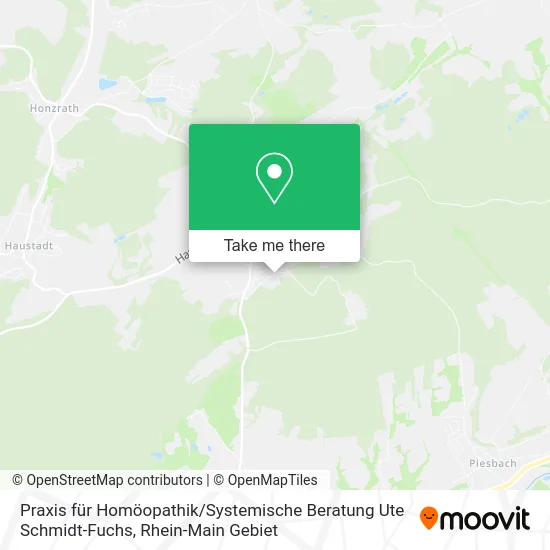 Карта Praxis für Homöopathik / Systemische Beratung Ute Schmidt-Fuchs
