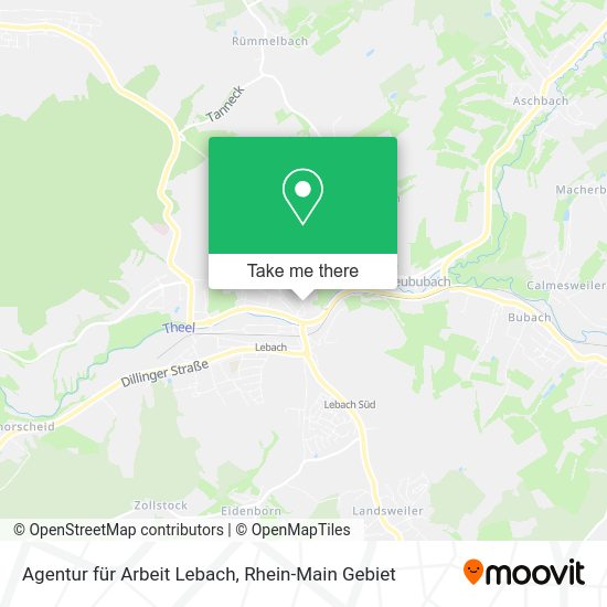 Карта Agentur für Arbeit Lebach