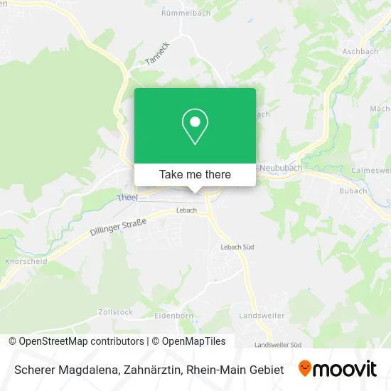 Карта Scherer Magdalena, Zahnärztin