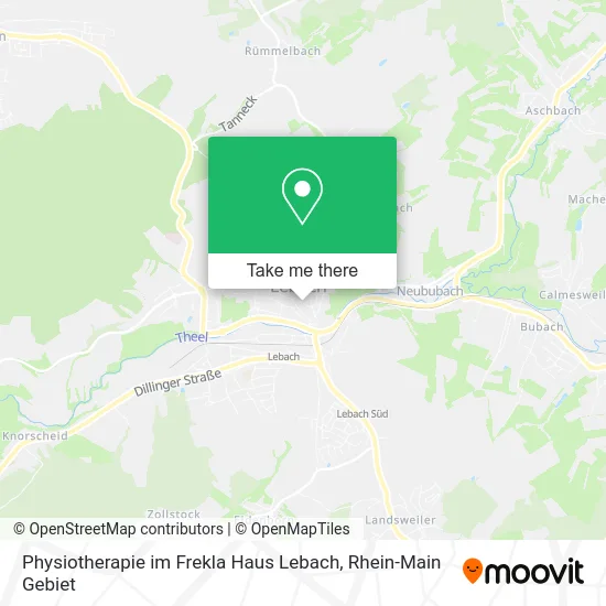 Карта Physiotherapie im Frekla Haus Lebach