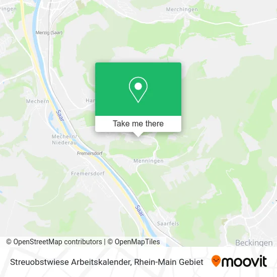 Карта Streuobstwiese Arbeitskalender