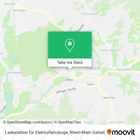 Карта Ladestation für Elektrofahrzeuge