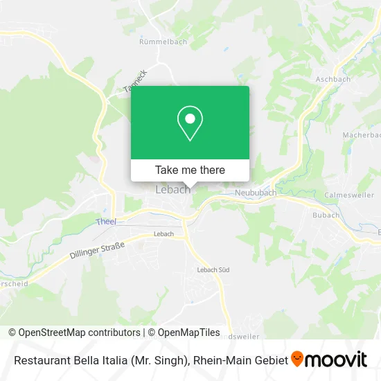 Карта Restaurant Bella Italia (Mr. Singh)