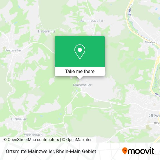 Карта Ortsmitte Mainzweiler