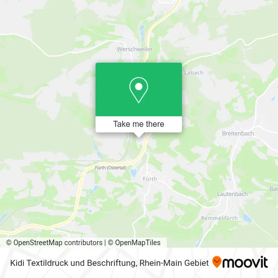 Карта Kidi Textildruck und Beschriftung