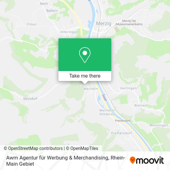 Карта Awm Agentur für Werbung & Merchandising