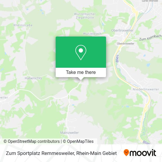 Карта Zum Sportplatz Remmesweiler