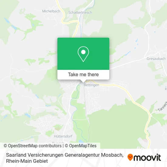Карта Saarland Versicherungen Generalagentur Mosbach