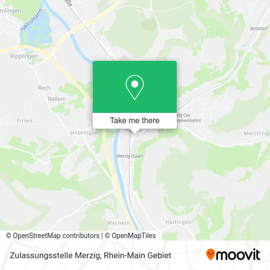Карта Zulassungsstelle Merzig