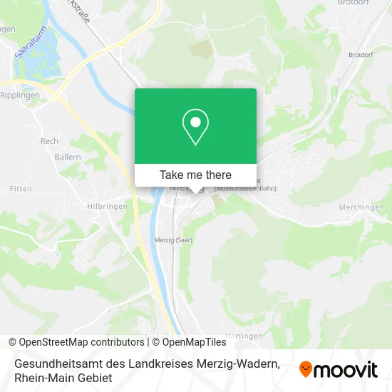 Карта Gesundheitsamt des Landkreises Merzig-Wadern