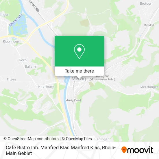 Карта Café Bistro Inh. Manfred Klas Manfred Klas