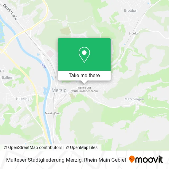 Карта Malteser Stadtgliederung Merzig