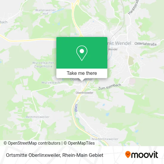 Карта Ortsmitte Oberlinxweiler