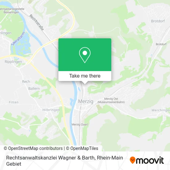 Карта Rechtsanwaltskanzlei Wagner & Barth