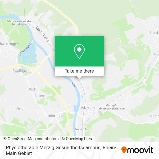 Карта Physiotherapie Merzig Gesundheitscampus