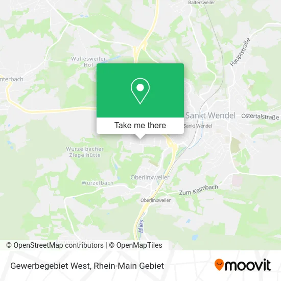 Карта Gewerbegebiet West