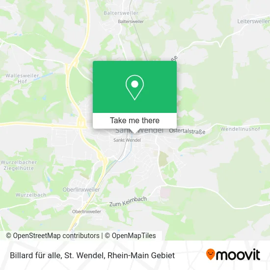 Карта Billard für alle, St. Wendel
