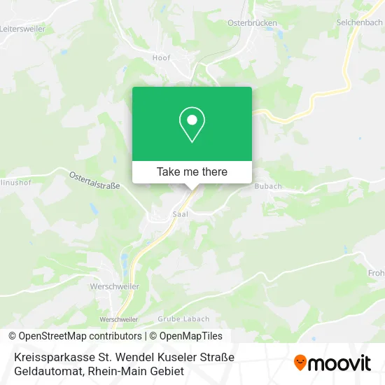 Карта Kreissparkasse St. Wendel Kuseler Straße Geldautomat