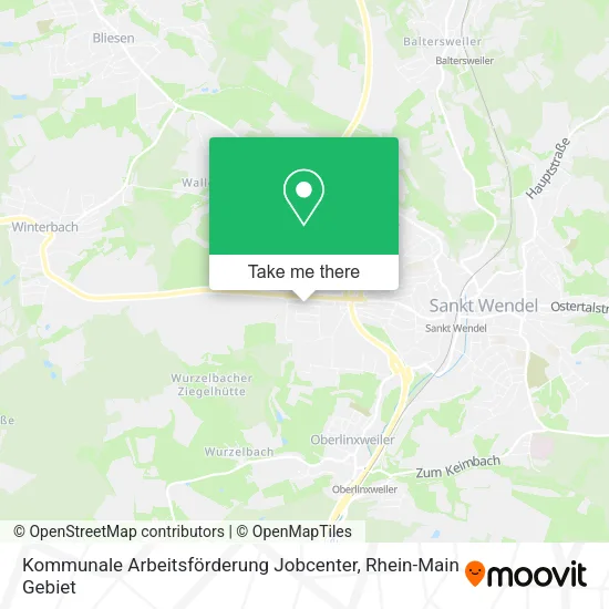 Карта Kommunale Arbeitsförderung Jobcenter