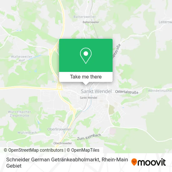 Карта Schneider German Getränkeabholmarkt