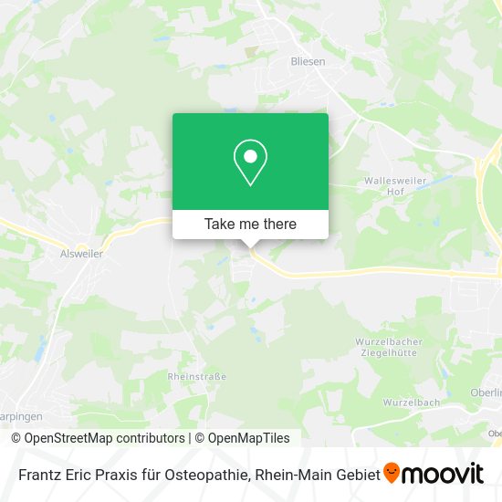 Карта Frantz Eric Praxis für Osteopathie