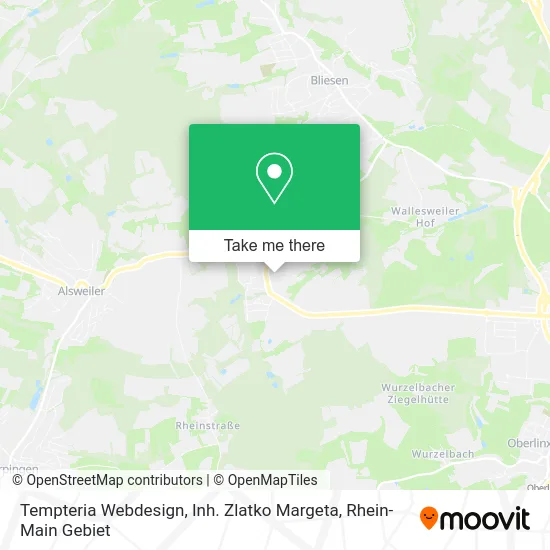 Карта Tempteria Webdesign, Inh. Zlatko Margeta