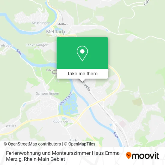 Карта Ferienwohnung und Monteurszimmer Haus Emma Merzig