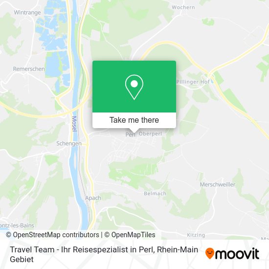 Карта Travel Team - Ihr Reisespezialist in Perl