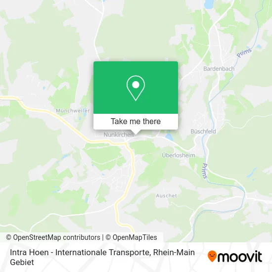 Карта Intra Hoen - Internationale Transporte