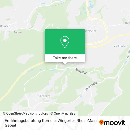Карта Ernährungsberatung Kornelia Wingerter