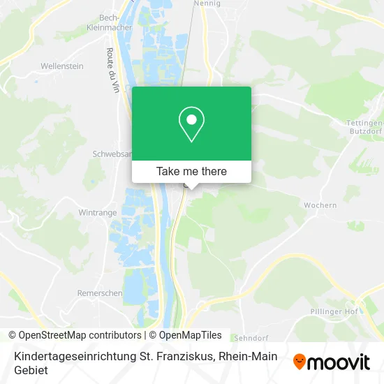 Карта Kindertageseinrichtung St. Franziskus